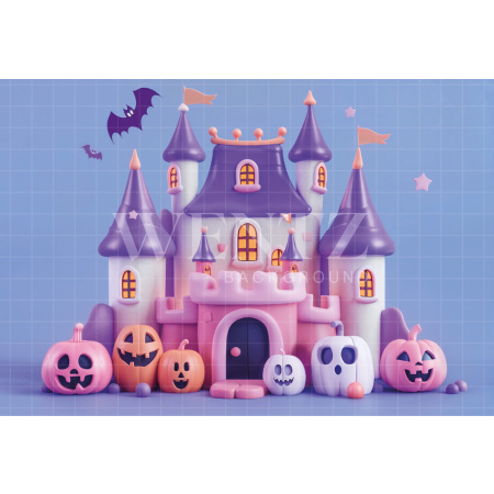 Fabric Photography Background Halloween Castle / Backdrop 6344