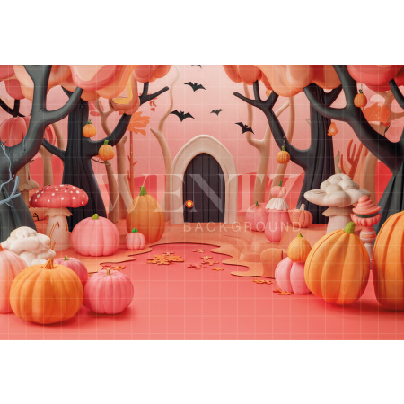 Fabric Photography Background Halloween / Backdrop 6353