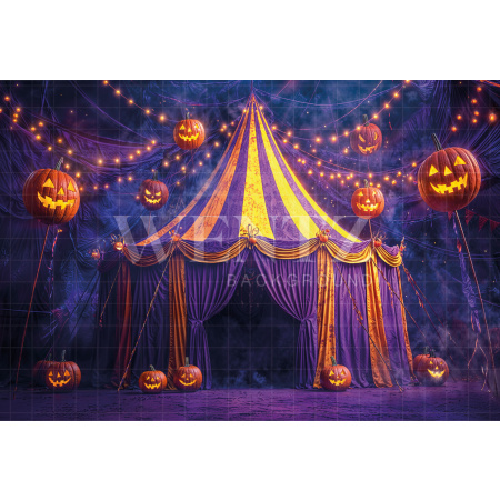 Fabric Photography Background Halloween Circus / Backdrop 6366