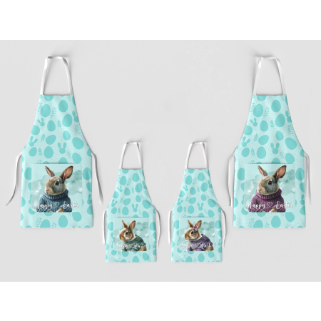 Kit 4 Family Aprons Easter Green with Pocket / AW26