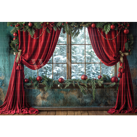 Fabric Photography Background Christmas / Backdrop 6233