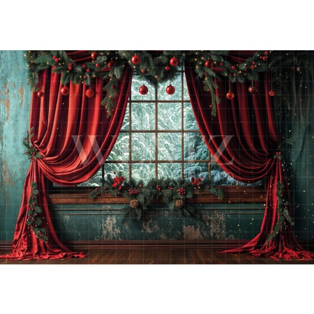 Fabric Photography Background Christmas / Backdrop 6237