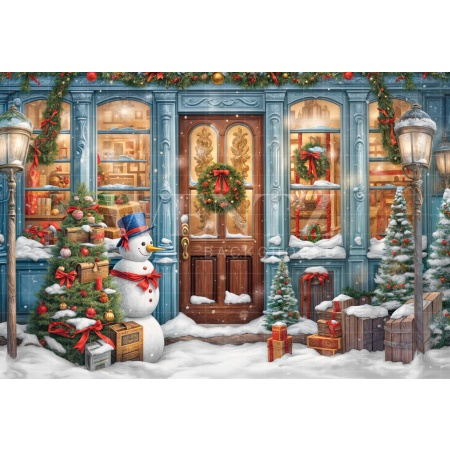 Fabric Photography Background Christmas Gift Store / Backdrop 6244