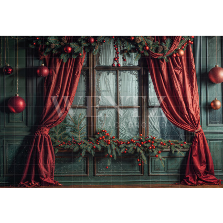 Fabric Photography Background Christmas / Backdrop 6253