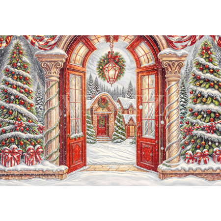 Fabric Photography Background Christmas / Backdrop 6258