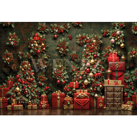 Fabric Photography Background Christmas / Backdrop 6283