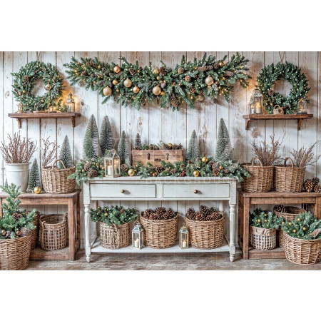 Fabric Photography Background Christmas / Backdrop 6450