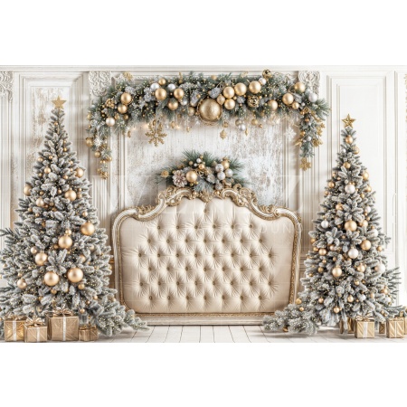 Fabric Photography Background Christmas Bedroom / Backdrop 6447