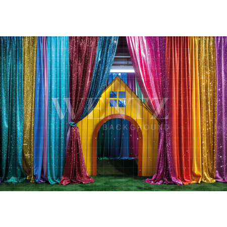 Fabric Photography Background for Pets Photoshoot Carnival / Backdrop 6211