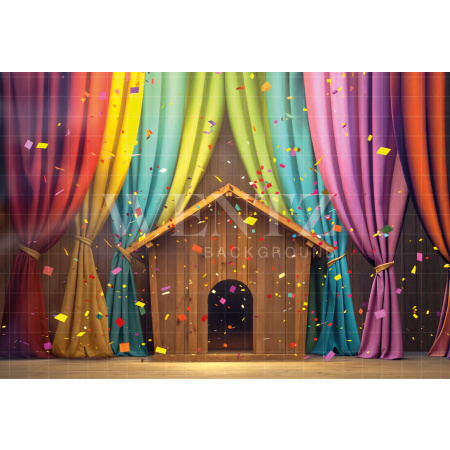 Fabric Photography Background for Pets Photoshoot Carnival / Backdrop 6213