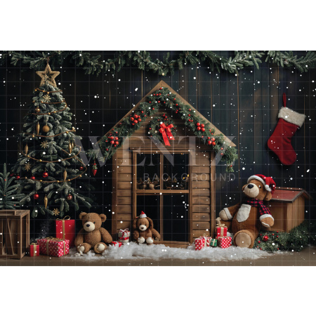 Fabric Photography Background for Pets Photoshoot Christmas / Backdrop 6218