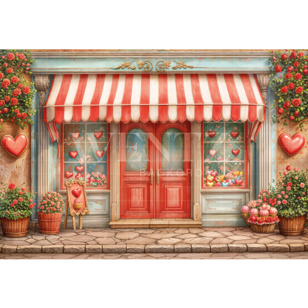 Fabric Photography Background Valentine's Day Gift Shop / Backdrop 6623