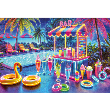 Photographic Background in Fabric Summer Bar / Backdrop 6539