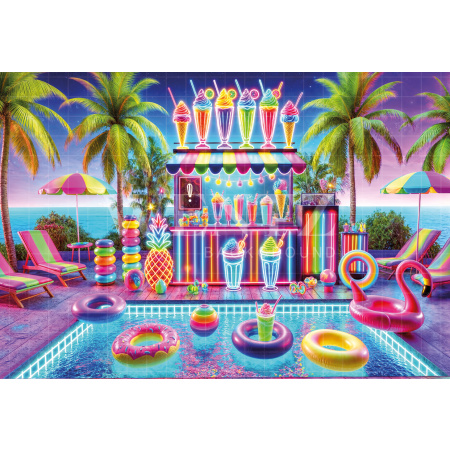 Photographic Background in Fabric Summer Bar / Backdrop 6543