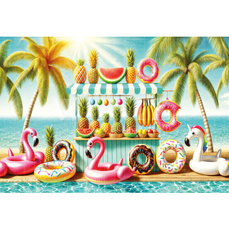 Photographic Background in Fabric Summer / Backdrop 6549