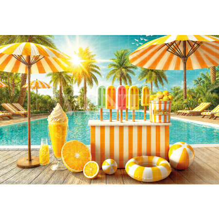 Photographic Background in Fabric Summer / Backdrop 6558