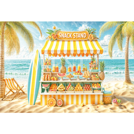 Photographic Background in Fabric Summer Fruit Stand / Backdrop 6562