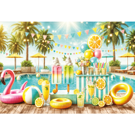 Photographic Background in Fabric Summer / Backdrop 6557