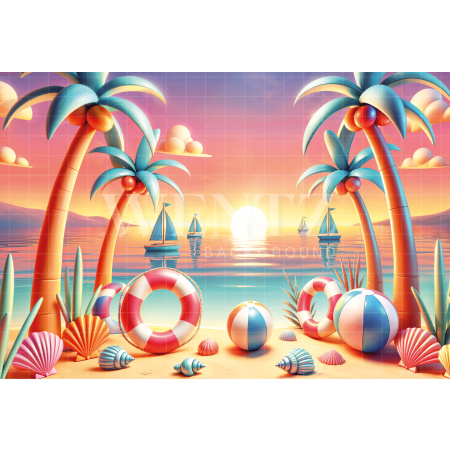 Photographic Background in Fabric Summer / Backdrop 6566