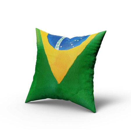 Pillow Case Soccer World Cup Brazil Flag - 45 x 45 / WA40