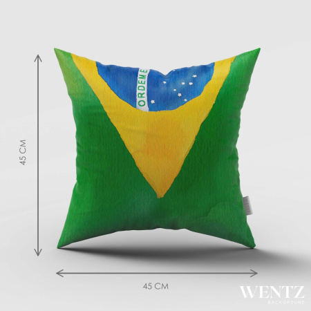 Pillow Case Soccer World Cup Brazil Flag - 45 x 45 / WA40