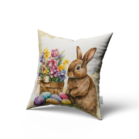 Pillow Case Easter with Rabbit - 45 x 45 / WA50