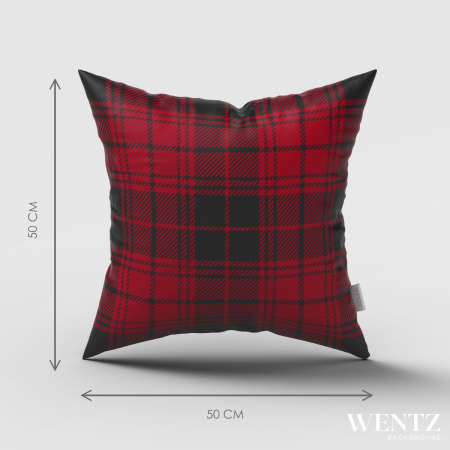 Pillow Case Plaid Red and Black - 50 x 50 / WA84