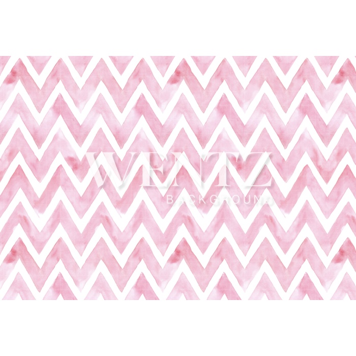 Fabric Photography Background Chevron Pink Watercolor / Backdrop 1470