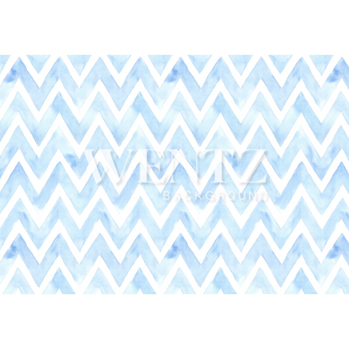 Fabric Photography Background Chevron Watercolor Blue / Backdrop 1471