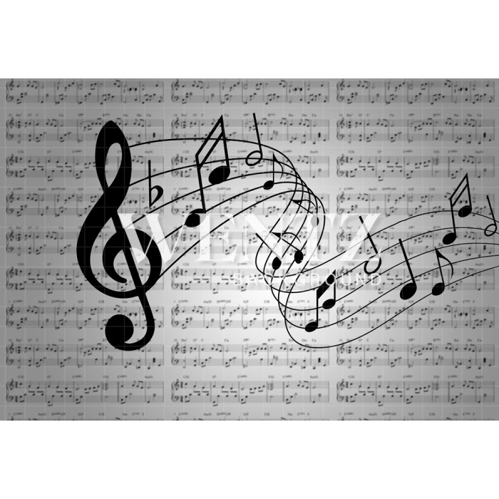 Fabric Photography Background Sheet Music and Notes / Backdrop 2075