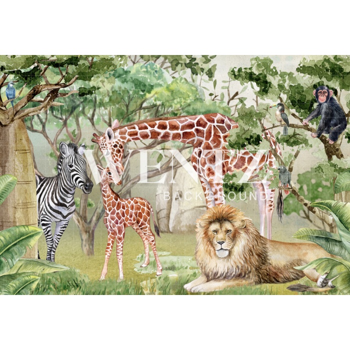 Fabric Photography Background Safari Newborn / Backdrop 2199