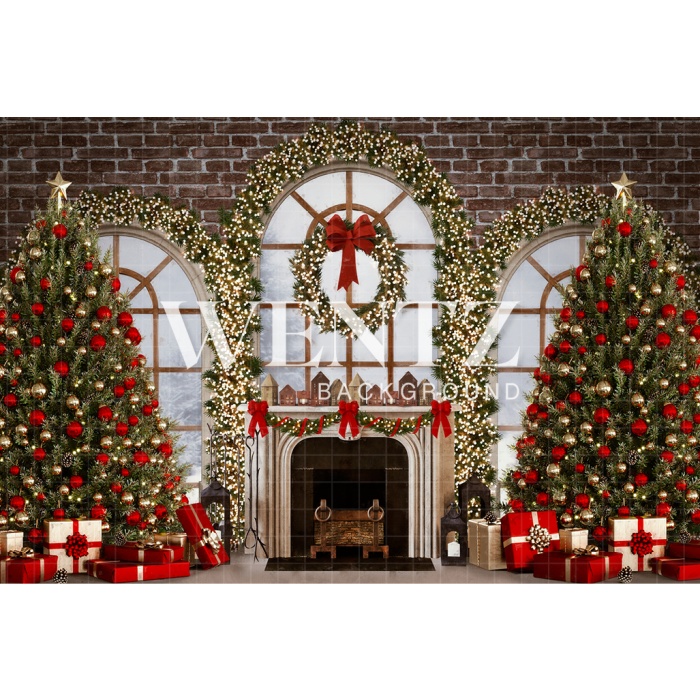 Fabric Photography Background Christmas Room / 2475