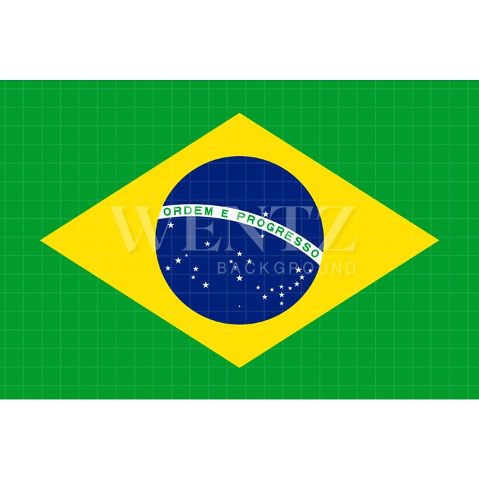 Fabric Photography Background Soccer World Cup Brazil Flag / Backdrop 2542