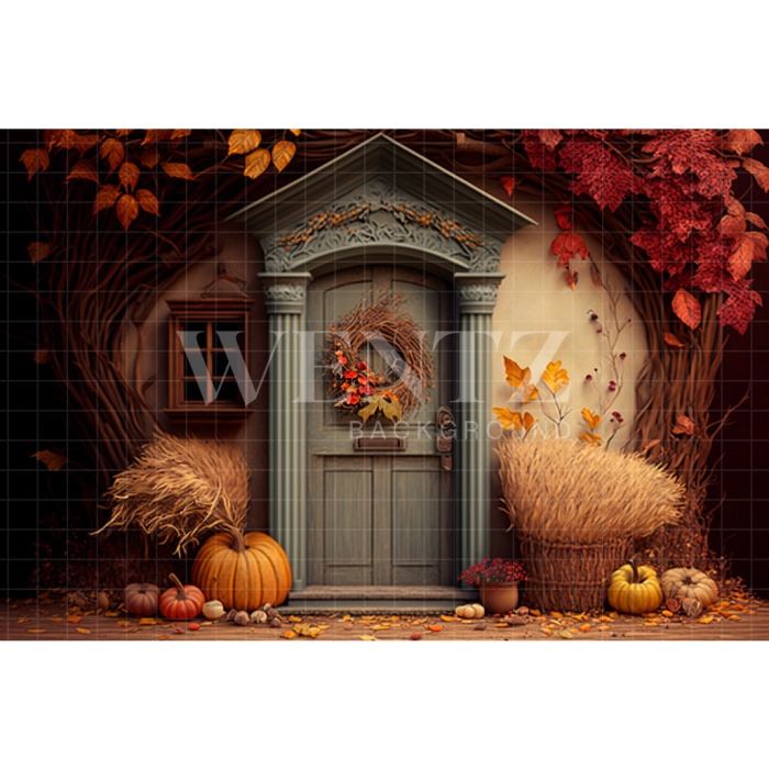 Fabric Photography Background Fall Facade / Backdrop 2918