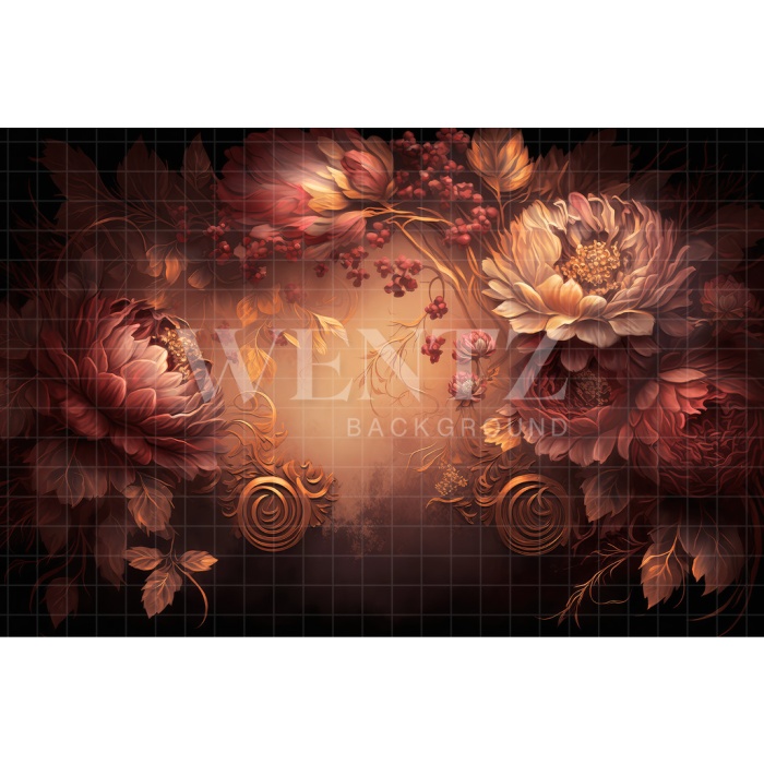 Fabric Photography Background Floral Fine Art / Backdrop 3008