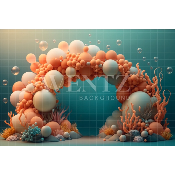 Fabric Photography Background Cake Smash Sea Bottom / Backdrop 3109