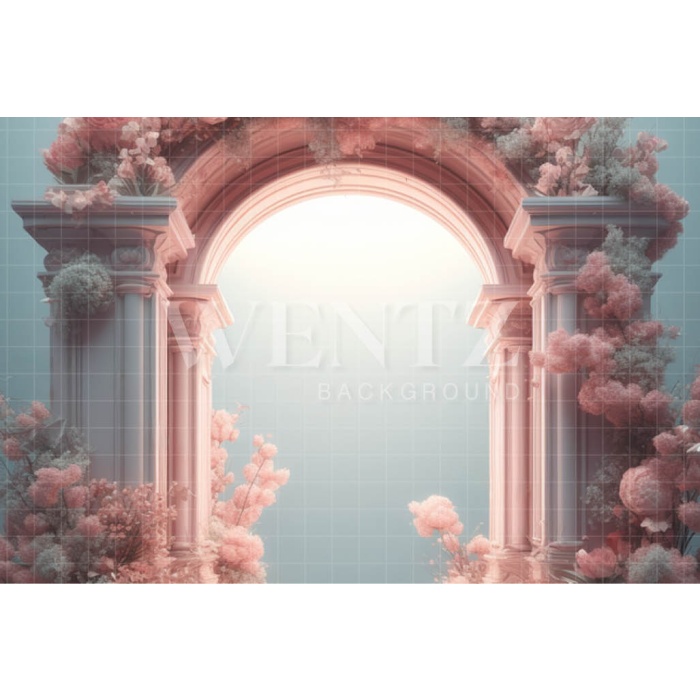 Fabric Photography Background Vertical Floral Arch / Backdrop 3628