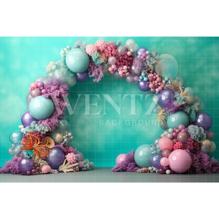 Fabric Photography Background Cake Smash Mermaid / Backdrop 3771