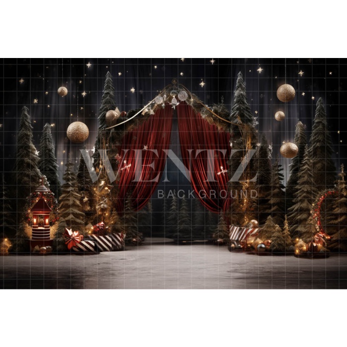 Fabric Photography Background Christmas Set / Backdrop 4137