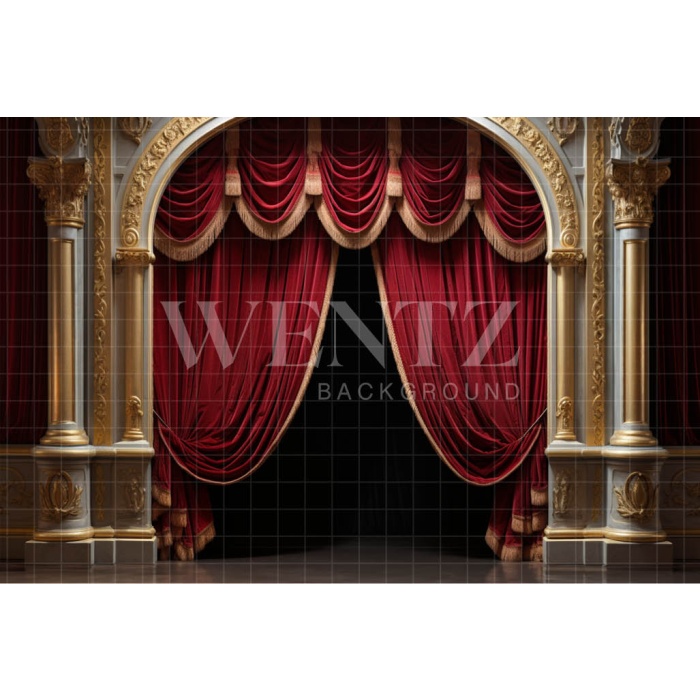 Fabric Photography Background Scenery with Red Curtains / Backdrop 4142