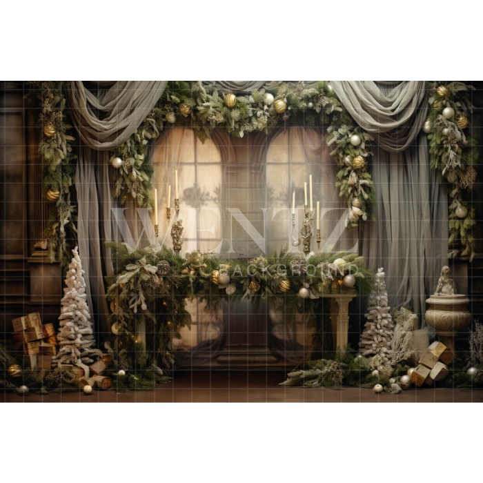 Fabric Photography Background Christmas Set / Backdrop 4270