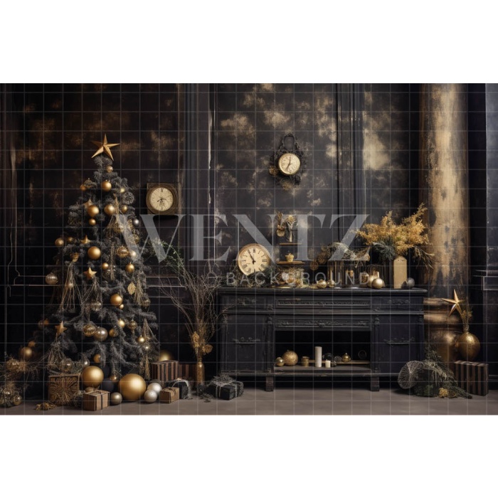 Fabric Photography Background Vintage Christmas Set / Backdrop 4347