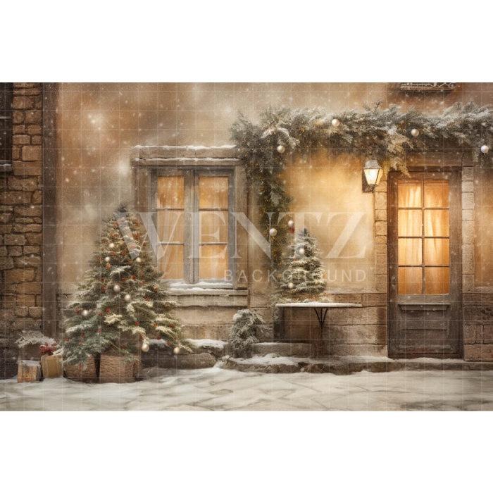 Fabric Photography Background Vintage Christmas Set / Backdrop 4371