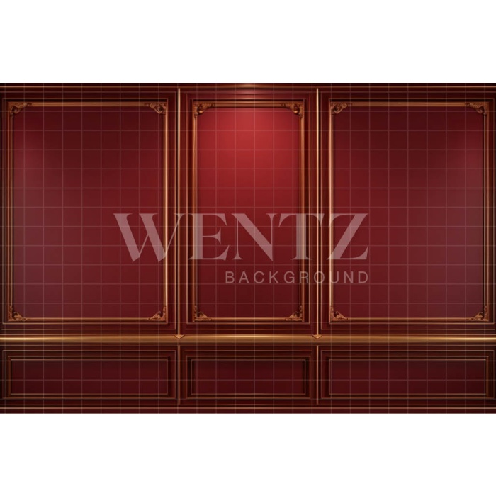 Fabric Photography Background Red Boiserie / Backdrop 4505