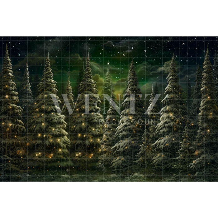 Fabric Photography Background Pine Tree Forest / Backdrop 4561