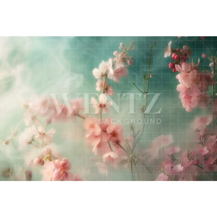 Fabric Photography Background Flowers / Backdrop 5716