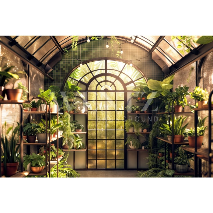 Fabric Photography Background Flower Greenhouse / Backdrop 5897