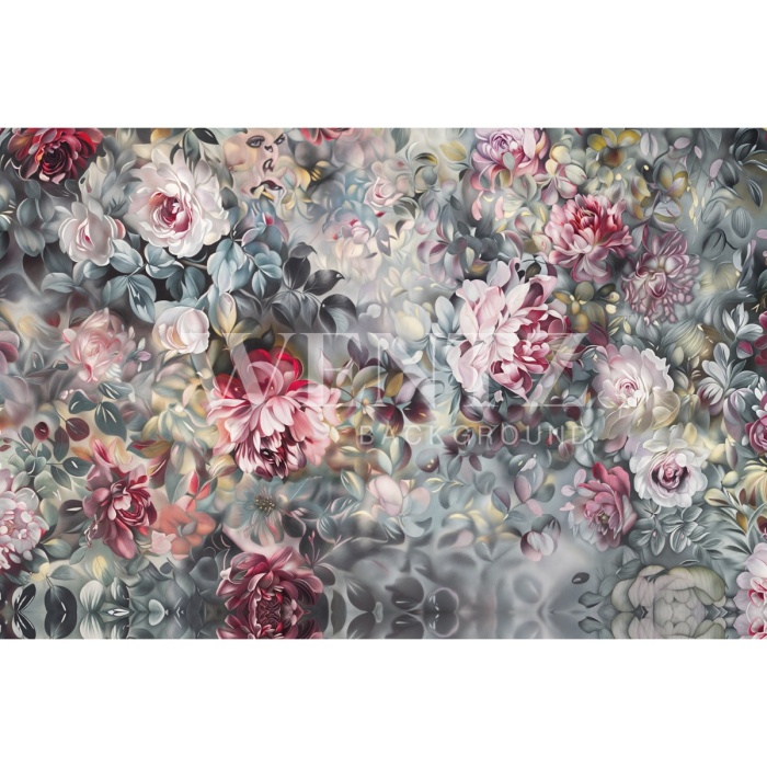 Fabric Photography Background Mother's Day Floral / Backdrop 5910