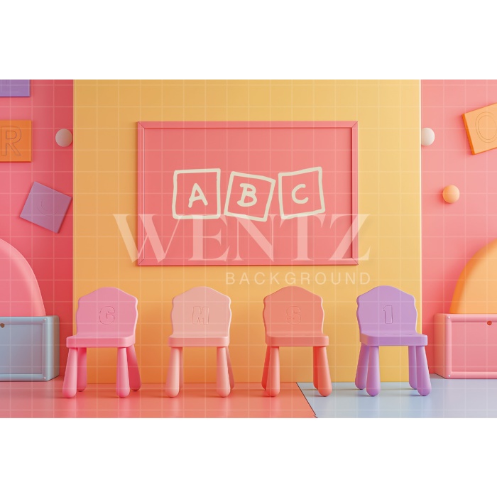 Fabric Photography Background ABC / Backdrop 6247