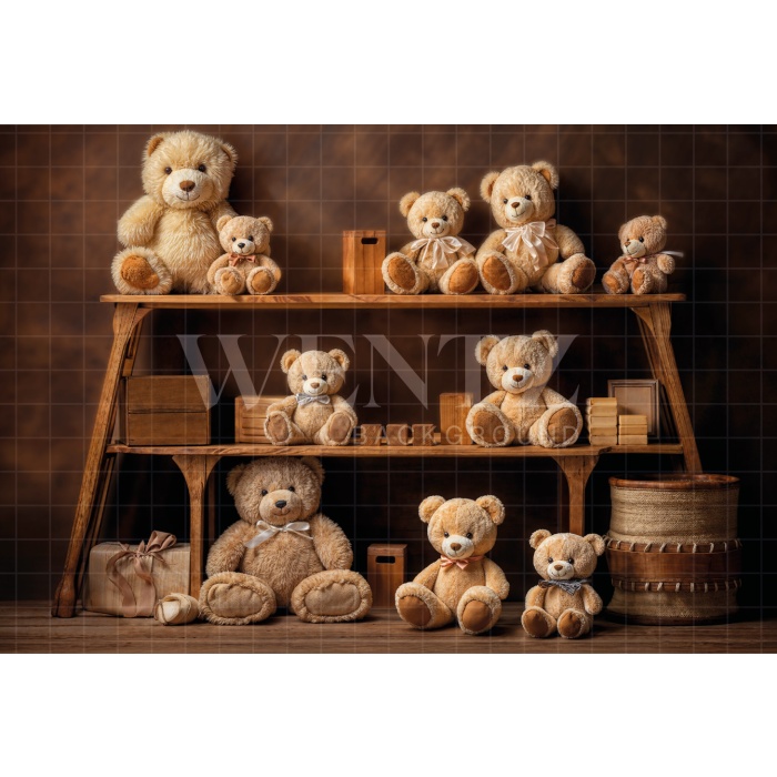 Fabric Photography Background Children's Day Bears / Backdrop 6375